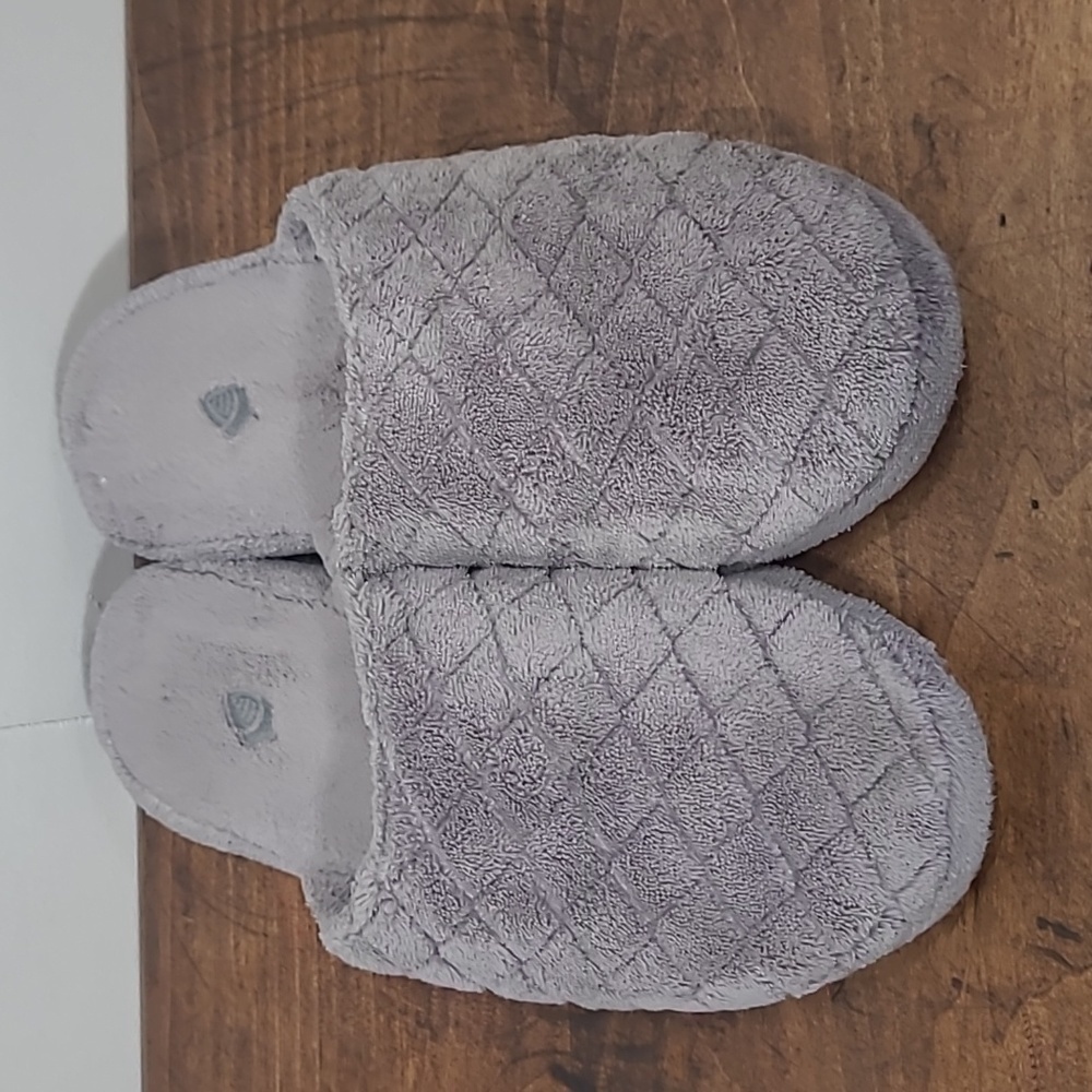 EUC Acorn Classic Spa Grey Quilted Slip On Clog Slipper Women's sz 6.5-7.5 - Picture 6 of 10